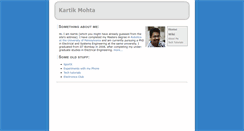 Desktop Screenshot of kartikmohta.com