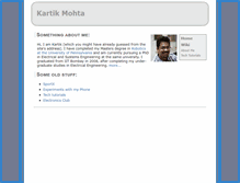 Tablet Screenshot of kartikmohta.com